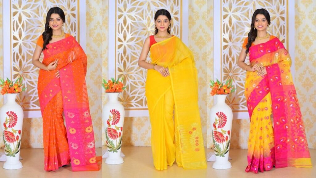 Dhakai Jamdani Saree